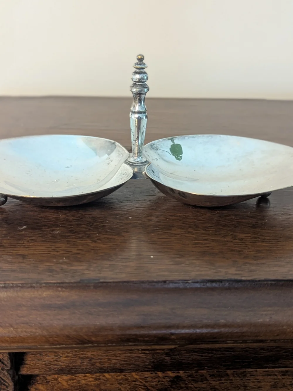 F.B. Rogers Silver Co. Double Leaf Serving Dish Footed Candy Nut Bowl